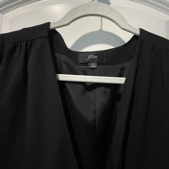 J. Crew Black Size Zero Wrap Dress With Sleeves | Size 0 - Picture 8 of 8